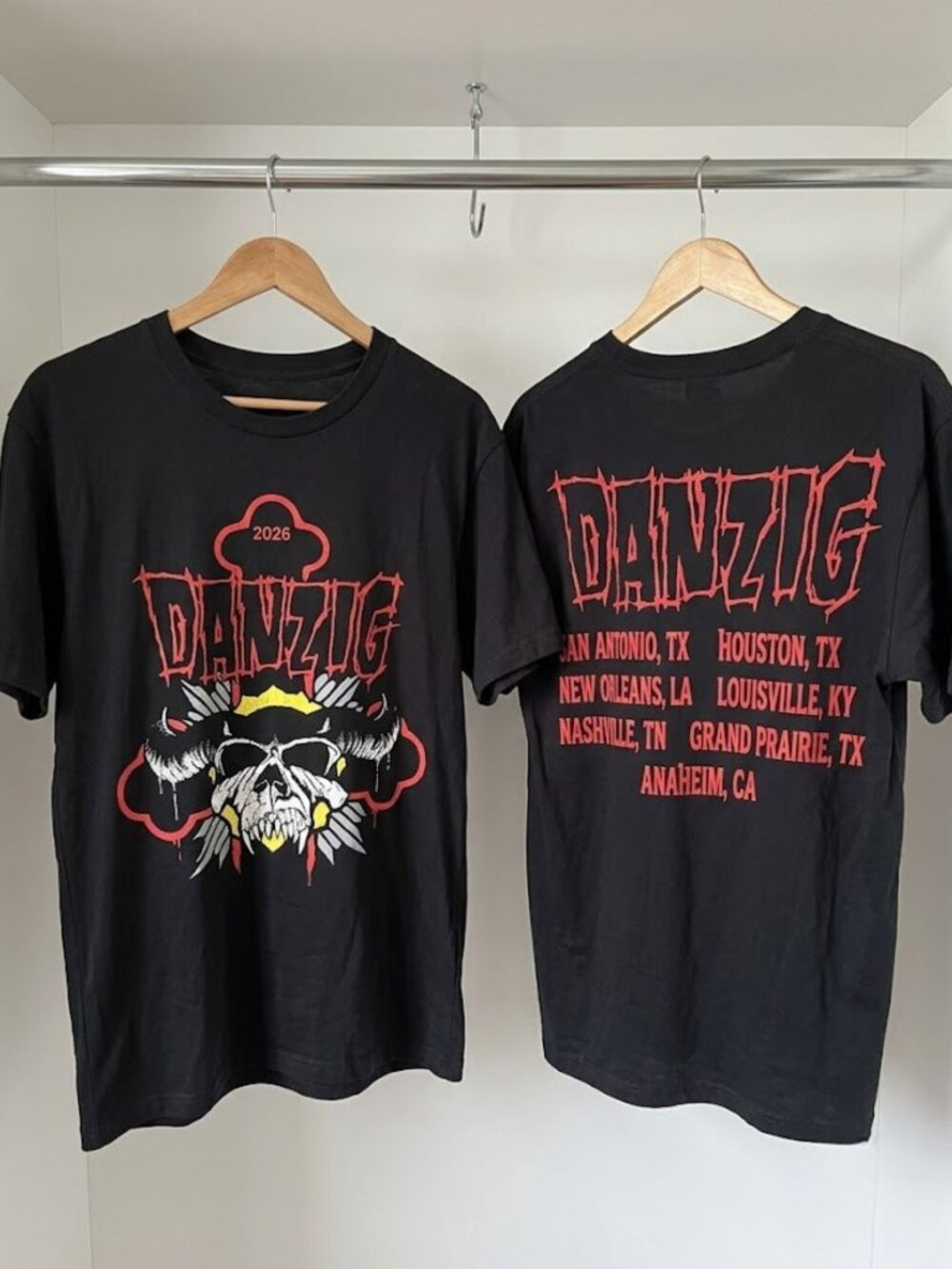 Danzig North America Tour 2026 Demon Skull T-shirt Reprint